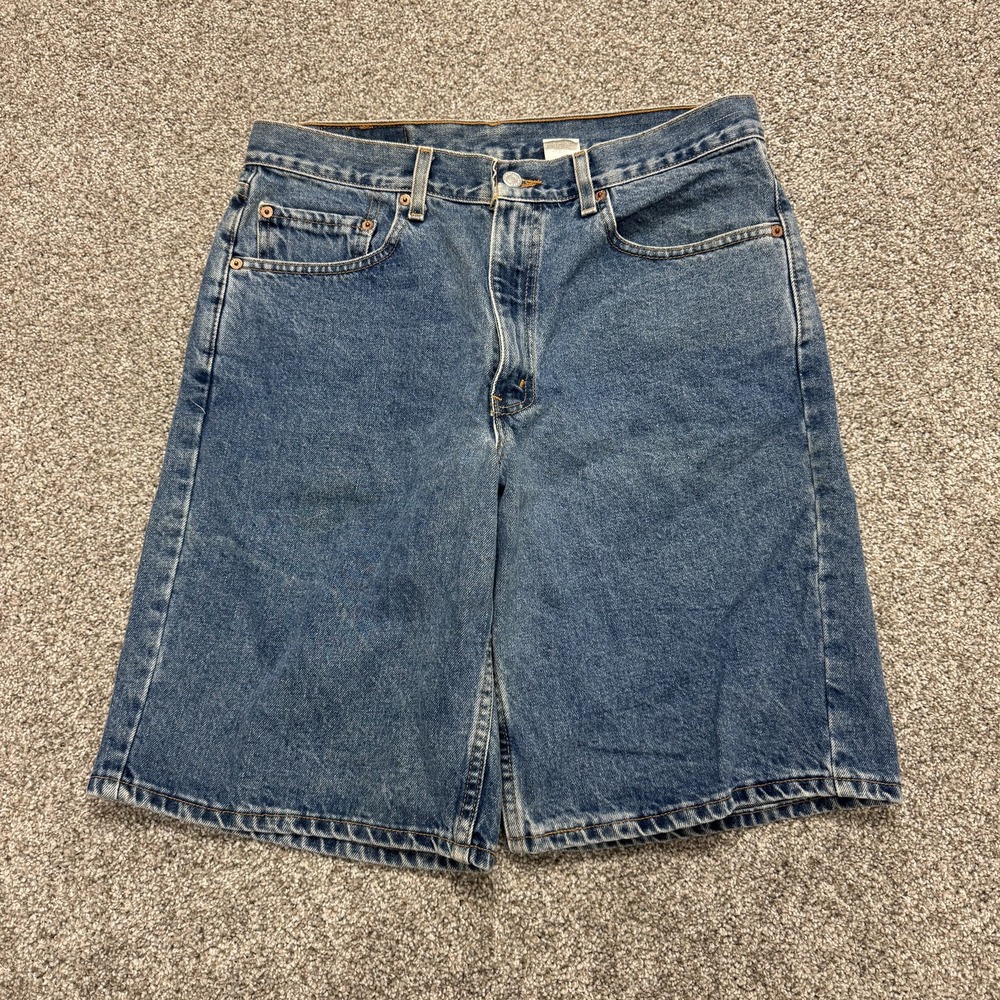 Vintage Levi's Denim Jorts Shorts Mens 34 Blue 550 Relaxed Fit Casual Summer